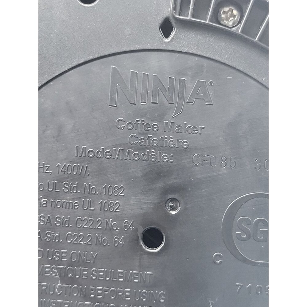 Ninja Coffee Bar CF085 Series Black Stainless Steel Base Brewer Control Panel Pa - Picture 7 of 10